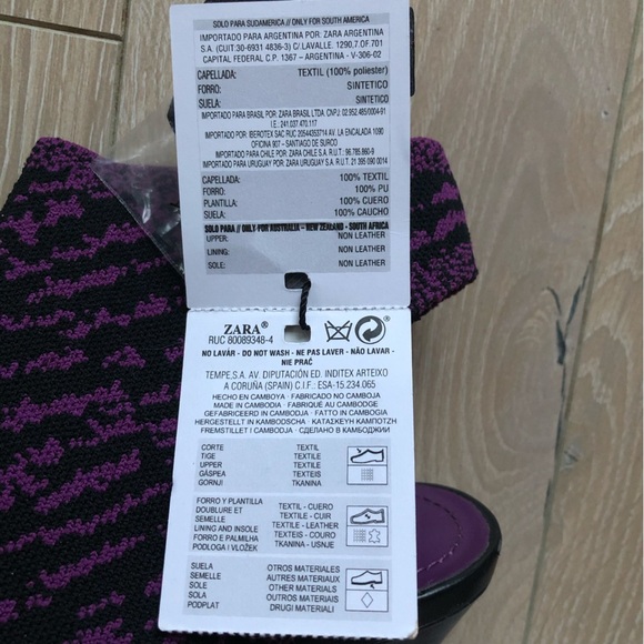 NWT Zara Women's Caged Open-Toe Heels in Black & Purple Size 8US 39EU - Picture 11 of 13